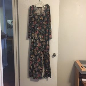 Floor length floral dress